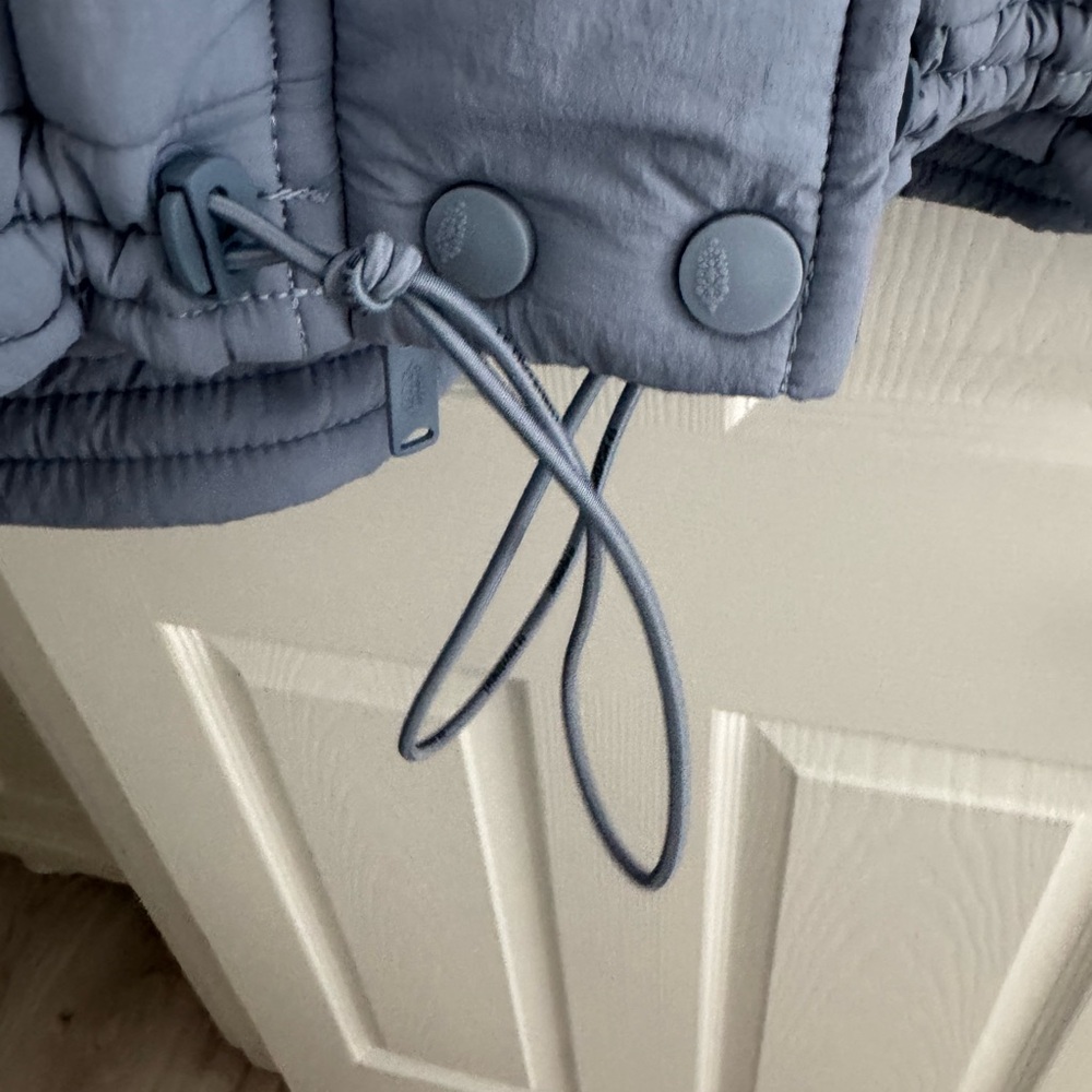 Free People Happy Trails Poncho blue/grey size Small - Picture 5 of 11